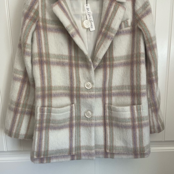 NWT For Love & lemons oversized knit blazer jacket size large cream - Picture 3 of 11